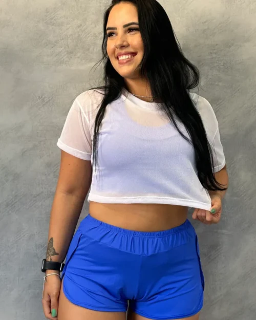 cropped de tule